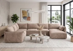 Designer Sofa Nuvola U in Samt
