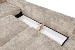 Designer Sofa Selena U mit Schlaffunktion in Strukturstoff