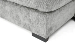 Designer Sofa Selena U mit Schlaffunktion in Strukturstoff