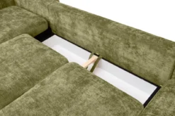 Designer Sofa Selena U mit Schlaffunktion in Strukturstoff