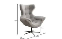 Designer Sofa-Sessel Aurelio inkl. Beistellhocker in Samt