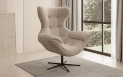 Designer Sofa-Sessel Aurelio in Bouclé