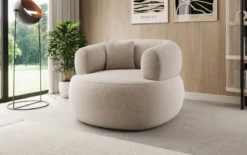 Designer Sofa-Sessel Bao in Strukturstoff - 360°-Drehfunktion
