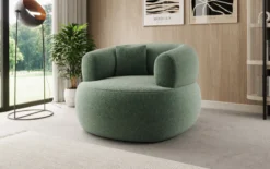 Designer Sofa-Sessel Bao in Strukturstoff - 360°-Drehfunktion