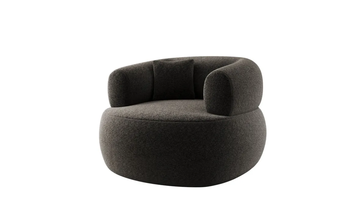Designer Sofa-Sessel Bao in Strukturstoff - 360°-Drehfunktion