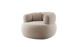 Designer Sofa-Sessel Bao in Strukturstoff - 360°-Drehfunktion