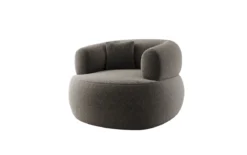 Designer Sofa-Sessel Bao in Strukturstoff - 360°-Drehfunktion