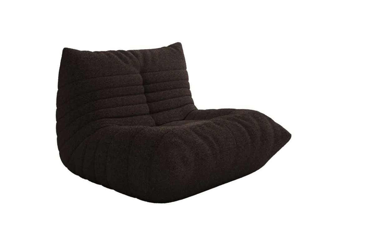 Designer Sofa-Sessel Calmo in Teddy Bouclé