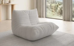 Designer Sofa-Sessel Calmo in Teddy Bouclé