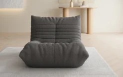 Designer Sofa-Sessel Calmo in Teddy Bouclé