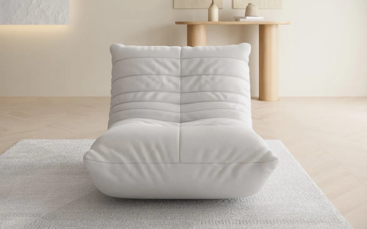 Designer Sofa-Sessel Calmo in Echtleder