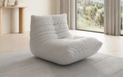 Designer Sofa-Sessel Calmo in Echtleder