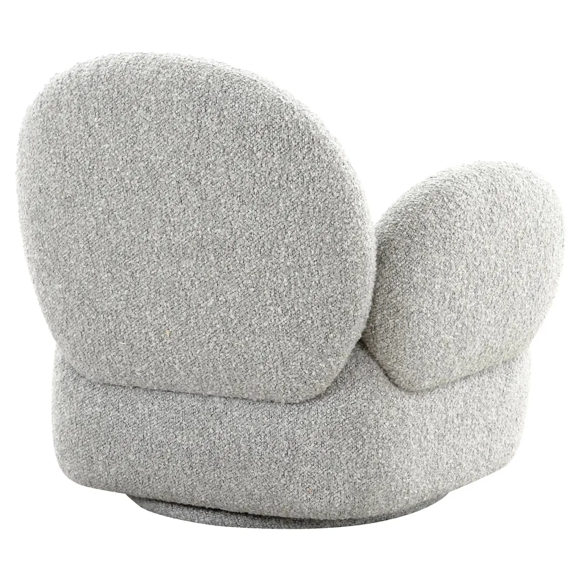 Designer Sofa-Sessel Fermo mit Drehfunktion in Grau Bouclé