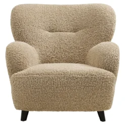 Designer Sofa-Sessel Hudson in Beige Bouclé