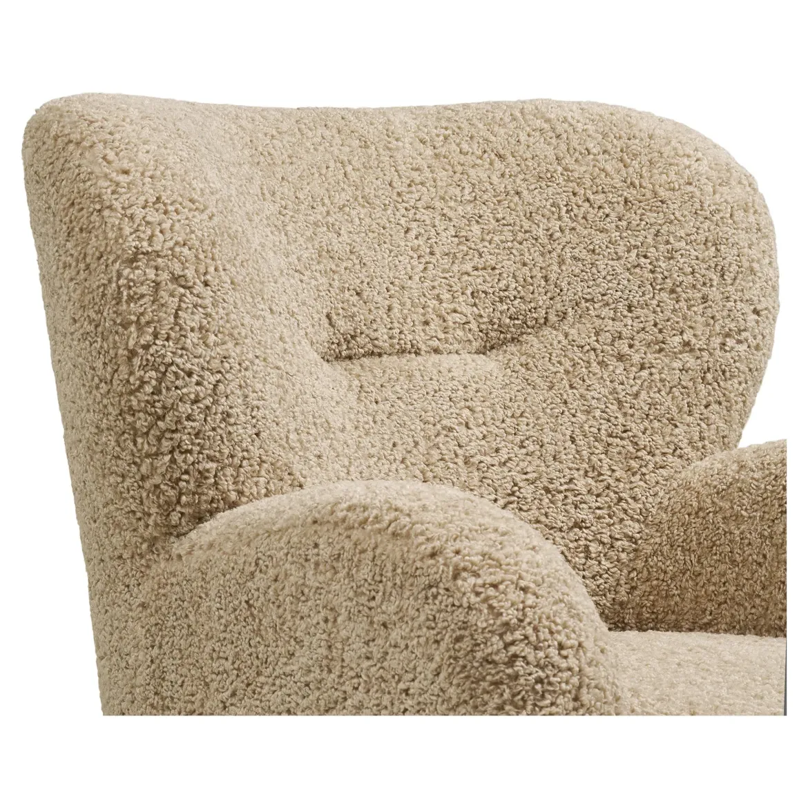 Designer Sofa-Sessel Hudson in Beige Bouclé