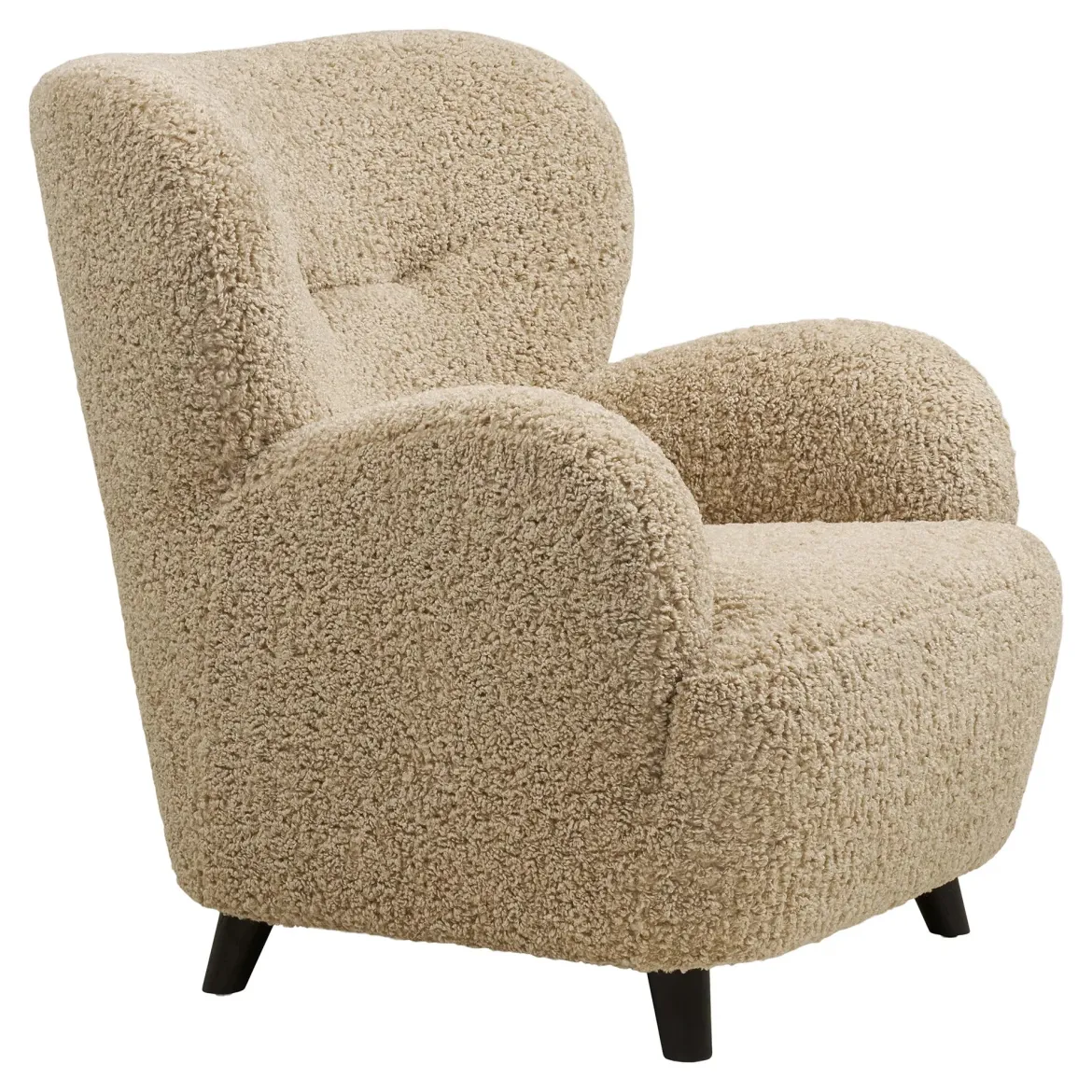 Designer Sofa-Sessel Hudson in Beige Bouclé