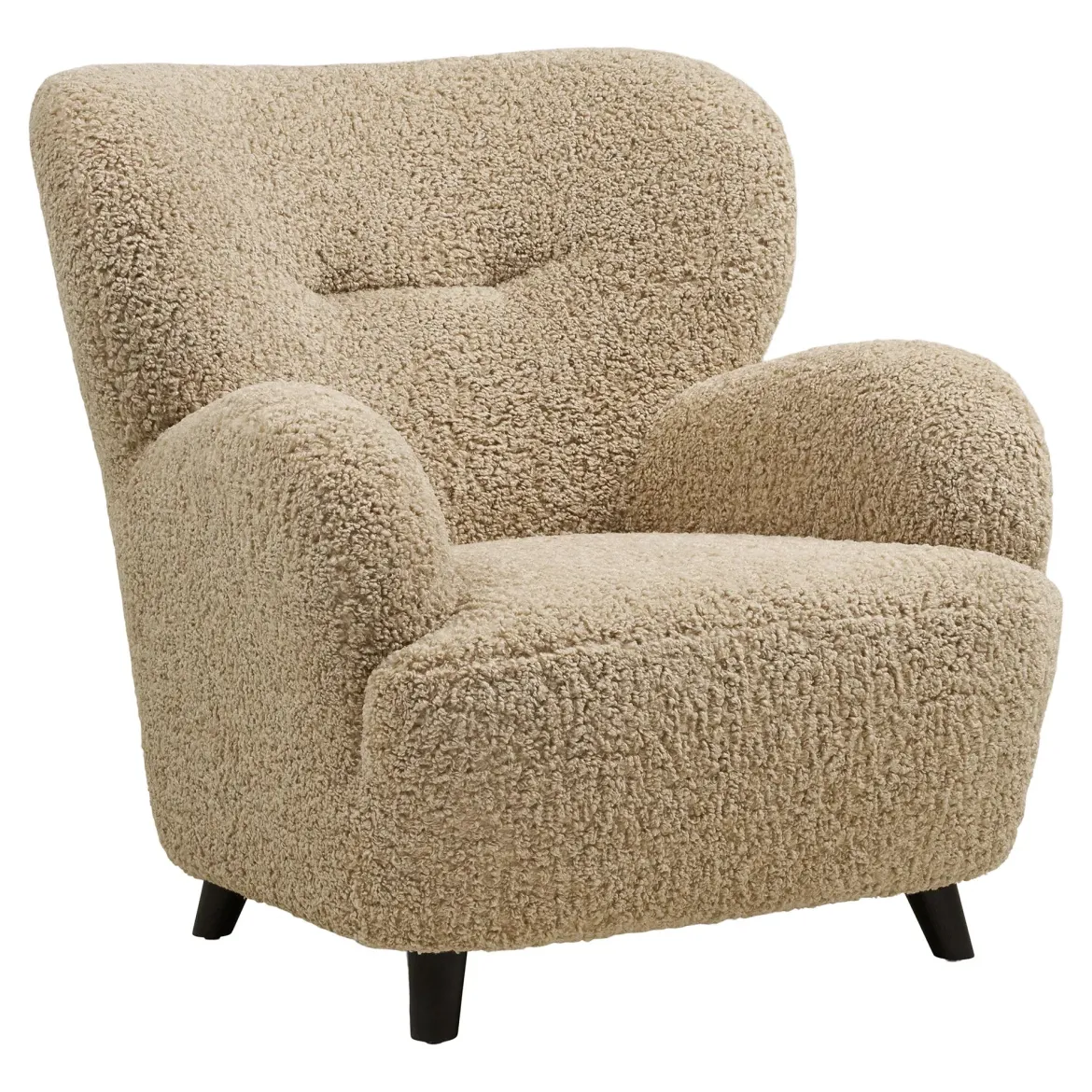 Designer Sofa-Sessel Hudson in Beige Bouclé