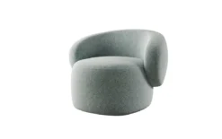 Designer Sofa-Sessel Kai in Strukturstoff - 360°-Drehfunktion