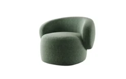 Designer Sofa-Sessel Kai in Strukturstoff - 360°-Drehfunktion