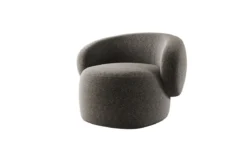 Designer Sofa-Sessel Kai in Strukturstoff - 360°-Drehfunktion