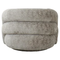 Designer Sofa-Sessel Korfu mit Drehfunktion in Sand Bouclé