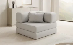Designer Sofa-Sessel Lazy in Bouclé
