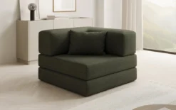 Designer Sofa-Sessel Lazy in Bouclé