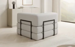 Designer Sofa-Sessel Lazy in Bouclé