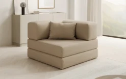 Designer Sofa-Sessel Lazy in Bouclé