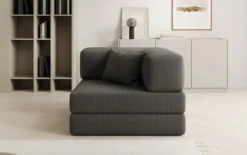 Designer Sofa-Sessel Lazy in Bouclé