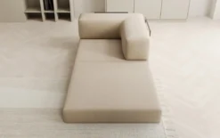 Designer Sofa-Sessel Lazy in Bouclé