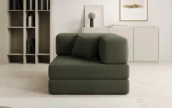 Designer Sofa-Sessel Lazy in Bouclé