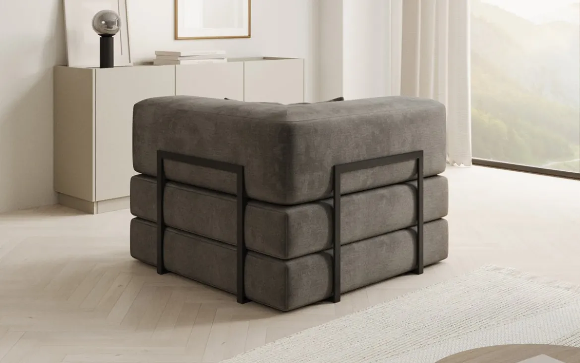 Designer Sofa-Sessel Lazy in Samt