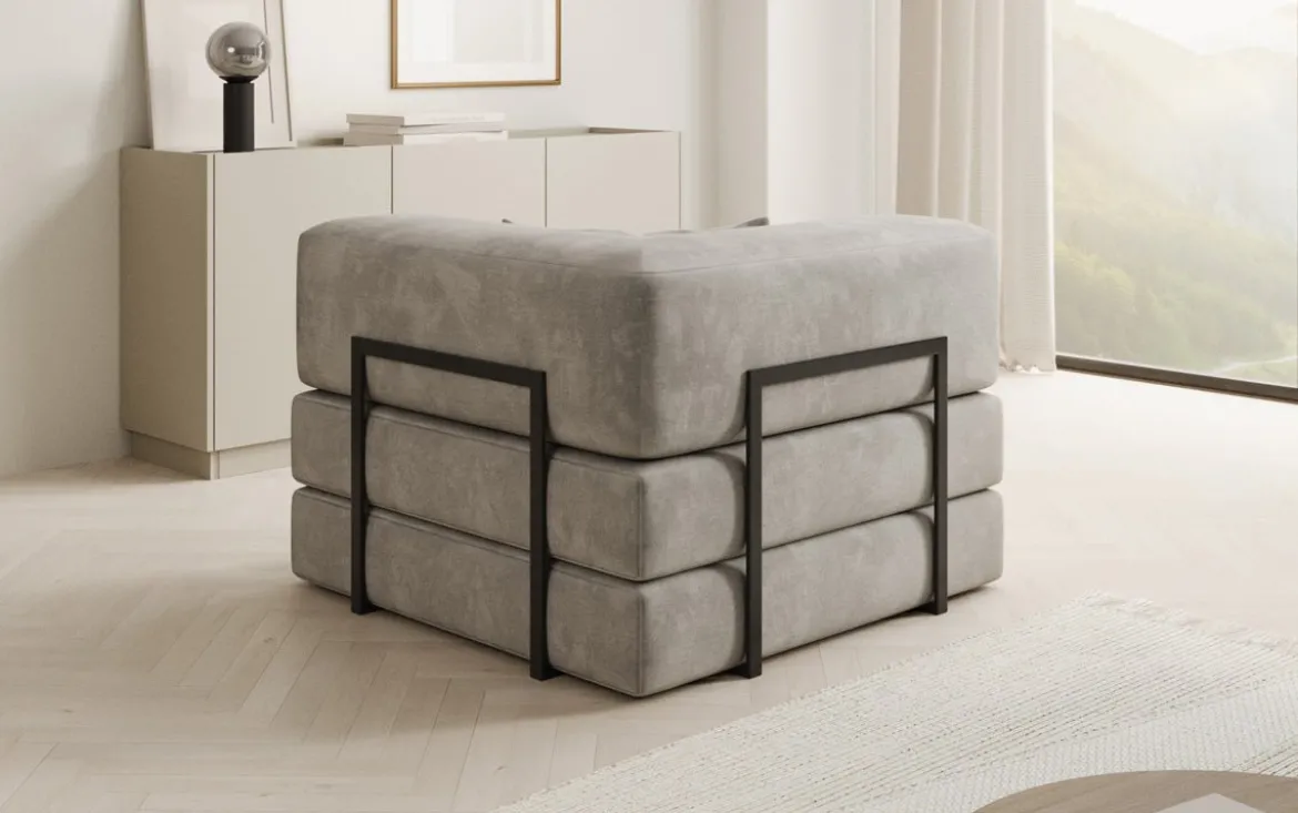 Designer Sofa-Sessel Lazy in Samt