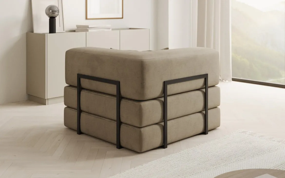 Designer Sofa-Sessel Lazy in Samt