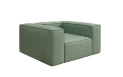 Designer Sofa-Sessel Lesley in Echtleder