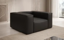 Designer Sofa-Sessel Lesley in Echtleder
