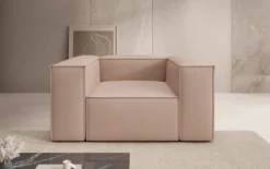 Designer Sofa-Sessel Lesley in Echtleder