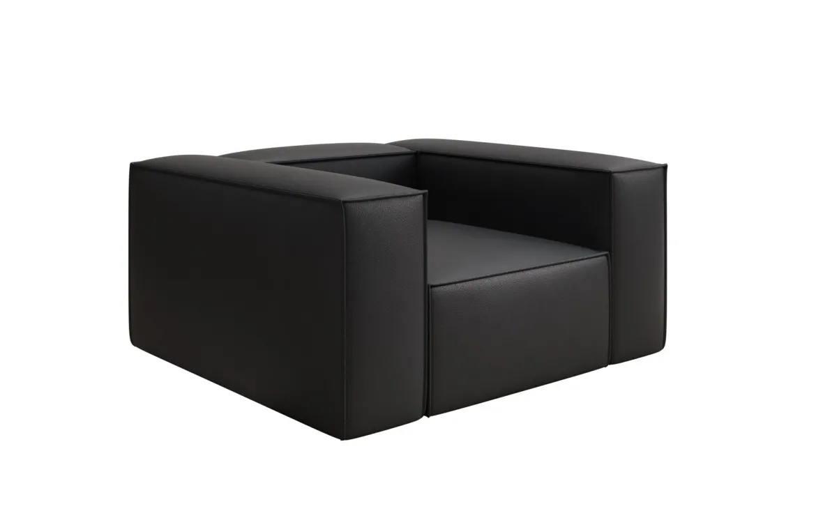Designer Sofa-Sessel Lesley in Echtleder