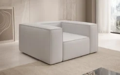Designer Sofa-Sessel Lesley in Echtleder