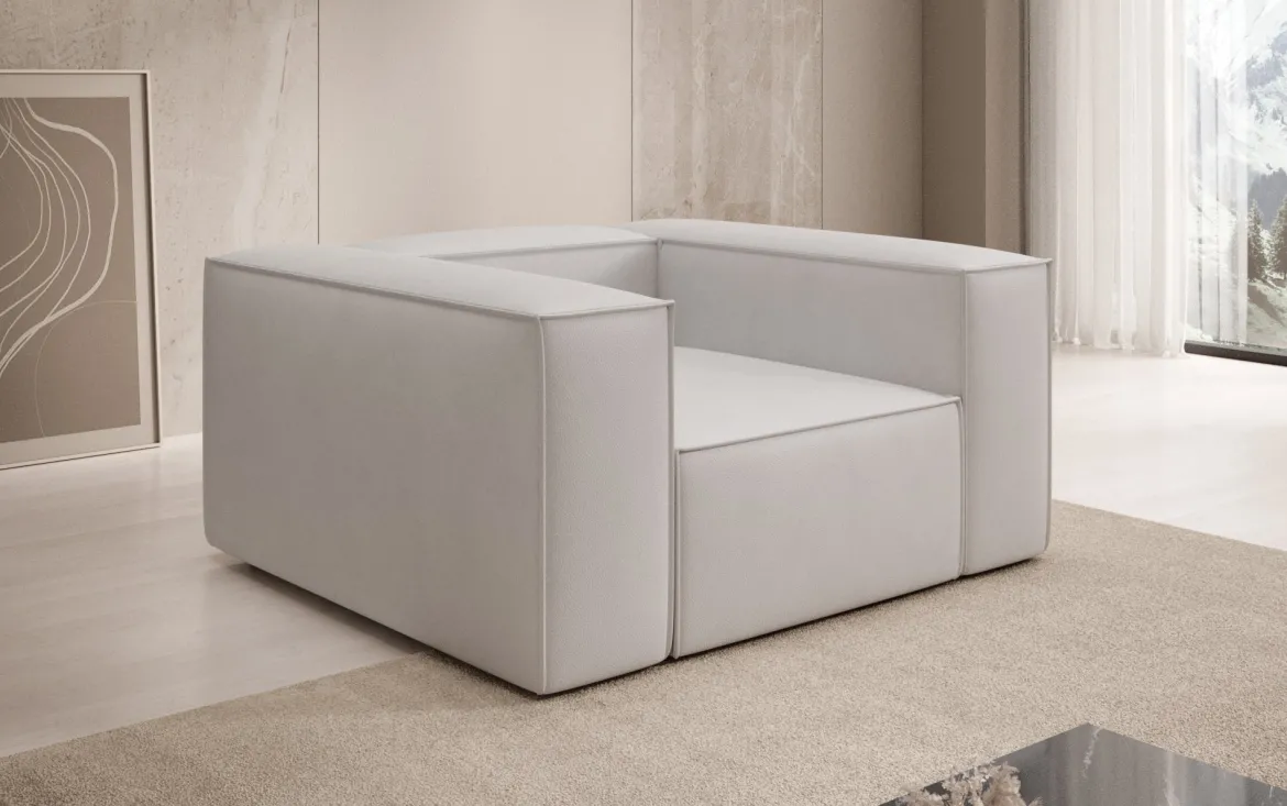 Designer Sofa-Sessel Lesley in Echtleder