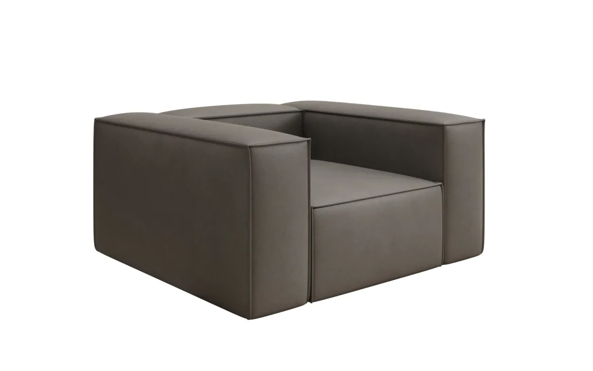 Designer Sofa-Sessel Lesley in Echtleder