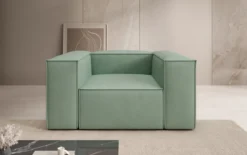 Designer Sofa-Sessel Lesley in Echtleder