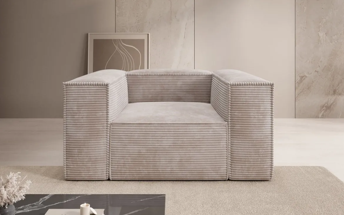 Designer Sofa-Sessel Lesley in Cord