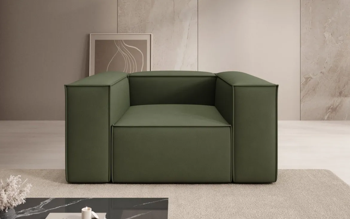 Designer Sofa-Sessel Lesley in Stoff