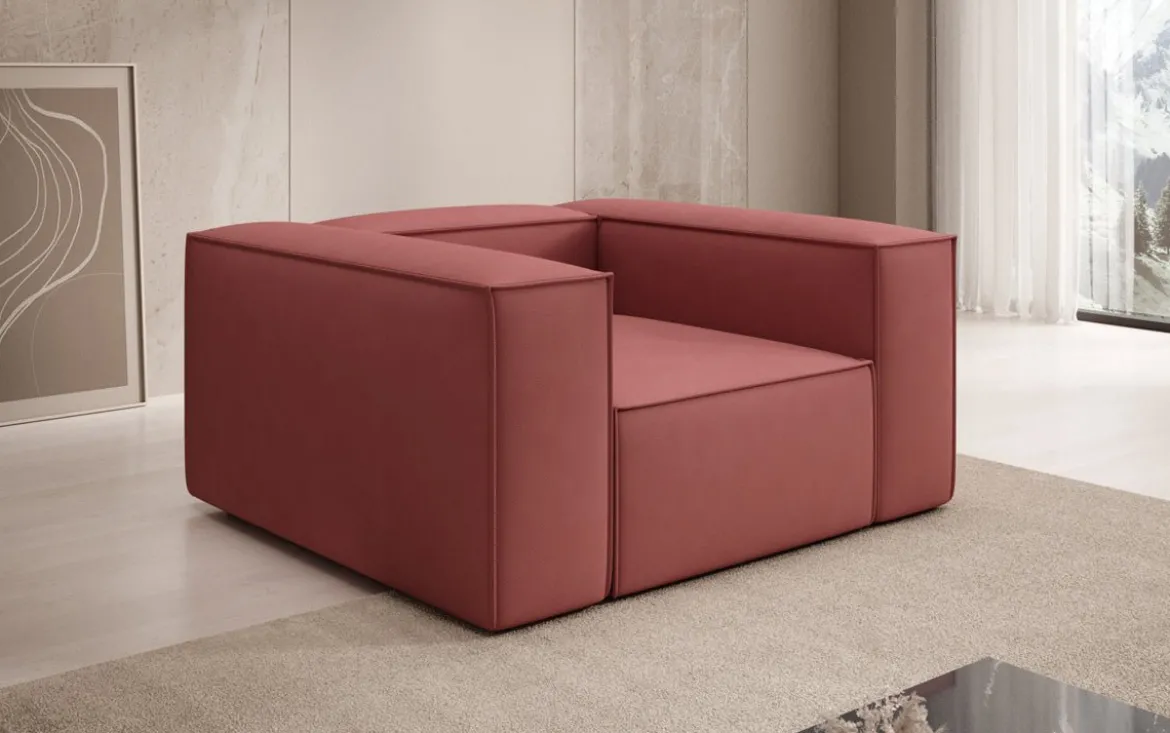 Designer Sofa-Sessel Lesley in Stoff