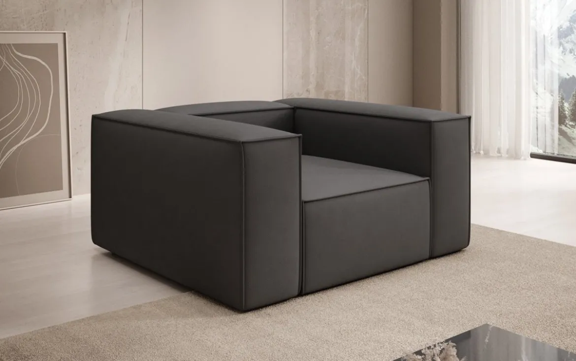 Designer Sofa-Sessel Lesley in Stoff