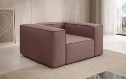 Designer Sofa-Sessel Lesley in Stoff