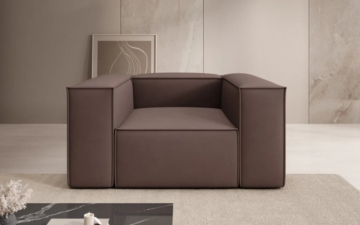 Designer Sofa-Sessel Lesley in Stoff