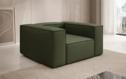 Designer Sofa-Sessel Lesley in Stoff